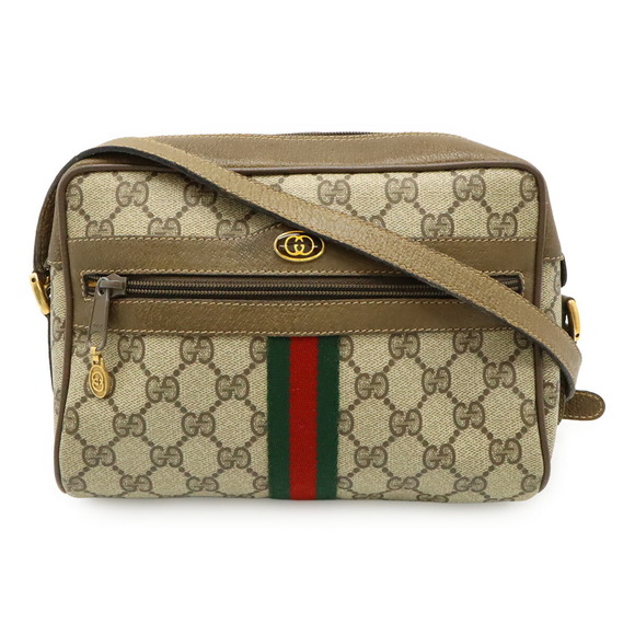 GUCCI Brown Leather Shoulder Bag - Picture 1 of 10
